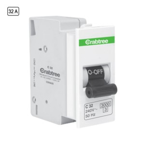 Crabtree Thames 32 A SP Mini MCB C Series 3 kA White