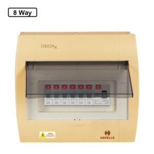 Havells SPN 8way Coin Grey Distribution Board 