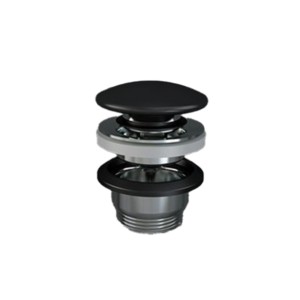 Rak Ceramic Click Clack Popup Waste Matt Black