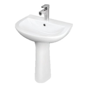 Somany Dundee 580x435x820mm Wash Basin with Full Pedestal