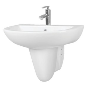 Somany Dundee 550x410x470mm Wash Basin with Half Pedestal