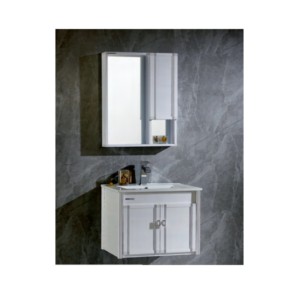 Johnson Grace Pearl 60cm Wall Hung Cabinet with Basin 600x470x460mm and Mirror with Side Cabinet 540x125x680mm