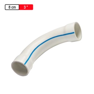 Astral Aquarius uPVC Long Radius Bend 90° SOC SCH 40 - 8cm 3inch