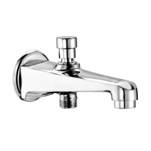 Cera Platinum Bath tub spout with wall flange and button arrangement for telephonic hand shower
