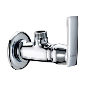 Cera Titanium Angle cock with wall flange