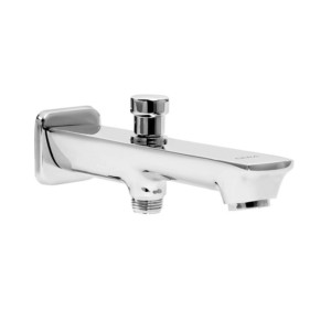 Cera Ruby Bath tub spout with wall flange and button arrangement for telephonic hand shower