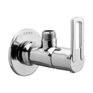 Cera Topaz Angle cock with wall flange