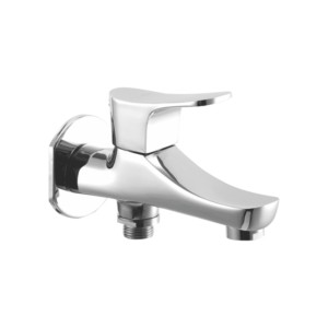 Cera Perla 2 way Bib cock with single handle and wall flange