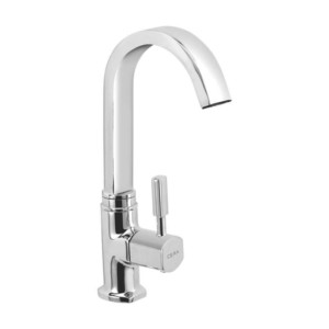 Cera Gayle Pillar cock with swivel swan neck spout and aerator