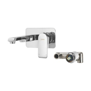 Cera Chelsea Wall mounted single lever basin mixer consisting of exposed part and concealed part