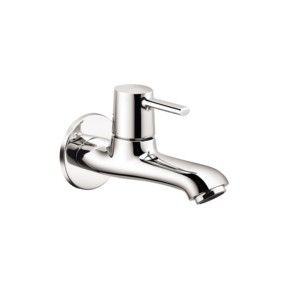 Cera Ripple Bib cock with wall flange and aerator