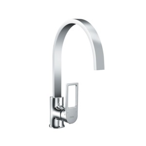 Cera Winslet Single lever sink mixer (table mounted) with 235 mm (9inch) long swivel spout and 450 mm long braided connection pipe