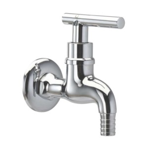 Cera Dew Bib cock with wall flange and nozzle