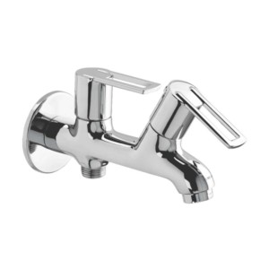 Cera Topaz 2 way bib cock with wall flange and aerator