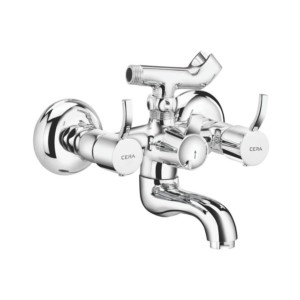 Cera Crayon Wall mixer with telephonic shower arrangement