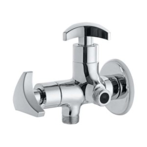 Cera Diva 2 way angle cock with wall flange
