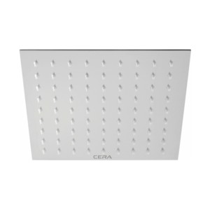 Cera Overhead rain shower square 200x200mm stainless Steel