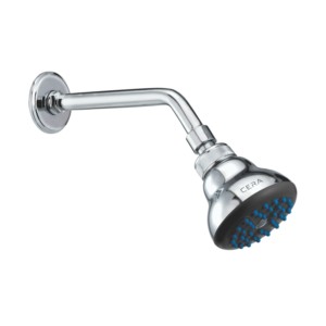 Cera Overhead shower 85mm dia with single flow and shower arm