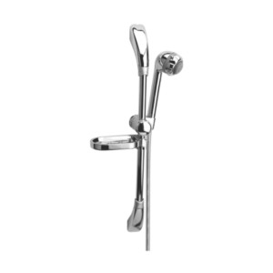 Cera Hand shower with 3 flow and 1.5mtr long hose mounted on 360mm long rail with sliding soap dish