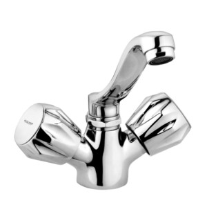 Eauset Ebro Sink Mixer with swinging spout table mounted with 450mm braided hose & flange