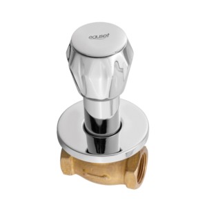 Eauset Ebro Concealed Stop Cock 15mm with Wall Flange