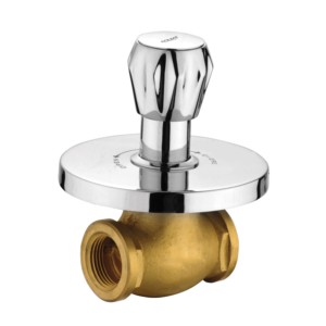 Eauset Ebro Concealed Stop Cock 25mm with Wall Flange