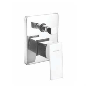 Varmora FF07025 Quad Exposed part kit of single lever concealed diverter high flow & 3 inlet consisting of operating handle, wall flange & button