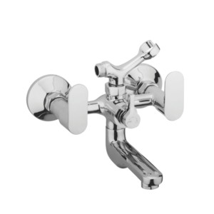 Varmora Oren Wall mixer with telephonic shower arrangement crutch with connecting legs & wall flanges