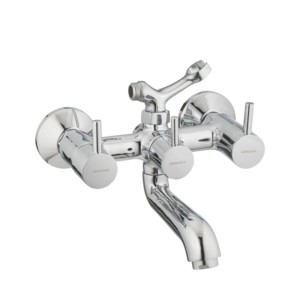Varmora Fontana Pro Wall mixer with telephonic shower arrangement (crutch) with connecting legs & wall flanges