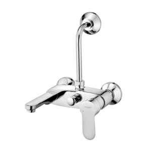 Eauset Fuji Single Lever Wall mixer with provision for overhead shower complete with LBend 115mm with wall flange