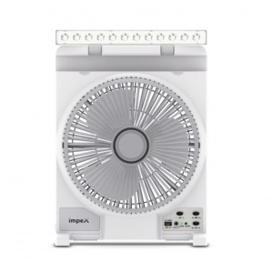 Impex Breeze D4 24W Rechargeable Fan 12inch sweep with 12pcs LED Night Lamp 6V/4500mAh