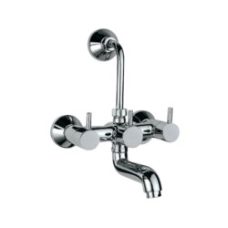 Jaquar Florentine Wall Mixer with Provision For Overhead Shower with 115mm Long Bend Pipe On Upper Side, Connecting Legs & Wall Flanges