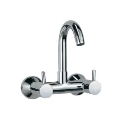 Jaquar Florentine Sink Mixer with Regular Swinging Spout (Wall Mounted Model) With Connecting Legs & Wall Flanges