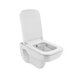 Jaquar Florentine 355x555x370mm Wall Hung Water Closet with inbuilt jet & UF soft close slim seat cover