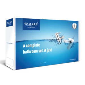 Eauset Montana Bath Set - Single Lever Basin Mixer + Bath Tub Spout + Single Lever Concealed Divertor (Three Inlet) with Upper Part + Angle Cock- 03 pcs + Shower with Arm