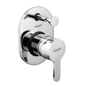 Eauset Rio Lever & Flange For Single Lever Concealed Divertor With 3 Inlet (2 Cold+1 Hot) For Bath & Over Head Shower System