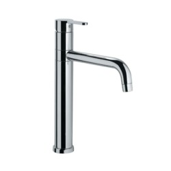 Jaquar Fusion Single Lever Sink Mixer with 210mm Extension Body Swinging Spout without popup Waste (Table Mounted) with 600mm Long Braided Hoses