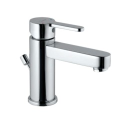 Jaquar Fusion Single Lever Extended Basin Mixer Height 85mm with Popup Waste System with 450mm Long Braided Hoses