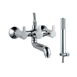 Jaquar Fusion Wall Mixer with connector for Hand Shower Arrangement with Connecting Legs, Wall Flanges & Wall Bracket for Hand Shower