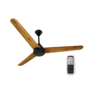 Oceco Fansio 1200mm 355RPM Golden Oak Wood Ceiling Fan Metallic Finish with Smart Remote Control