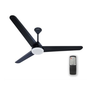 Oceco Fansio 900mm 400RPM Matt Black Ceiling Fan Wooden Finish with Smart Remote Control
