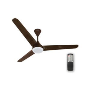 Oceco Fansio 900mm 400RPM Metallic Brown Ceiling Fan Wooden Finish with Smart Remote Control