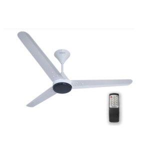 Oceco Fansio 1200mm 355RPM Pearl White Ceiling Fan Metallic Finish with Smart Remote Control