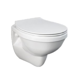 Rak Flora 685x360x380 S Trap 140mm Couple Floor Mounted Water Closet with Cistern with flush and Standard PP Seat Cover White