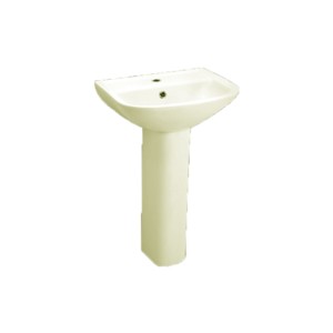 Rak Flora 20x16inch 510x405x185 Wash Basin Ivory with Flora 20 Full Pedestal