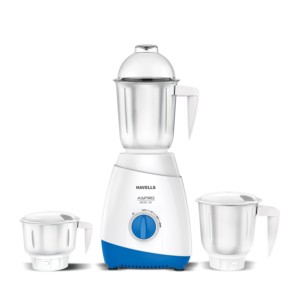 Havells Aspro Mixer Grinder With 3 Jar 600 W White & Blue