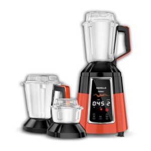 Havells Sonido-I Mixer Grinder With 3 Jar, 1200W Locked Motor Wattage Digital Mixer Grinder With Timer
