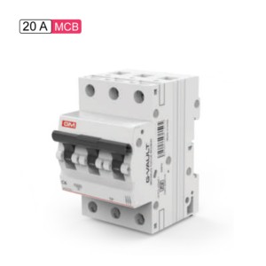 GM G-Vault MCB 20A TP C Curve Series