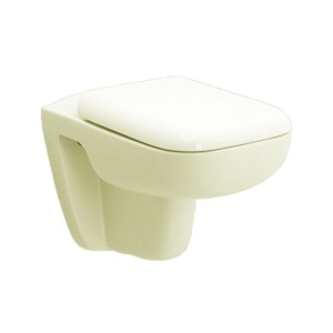 Rak Gem with Jet 540x345x360 Wall Hung Water Closet with Recta PP Soft Close Seat Cover Ivory