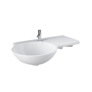 Rak Gina Right 67cm 675x430x165 Cloakroom Wash Basin White